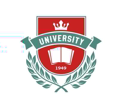 State university icon, classic emblem school crest vector