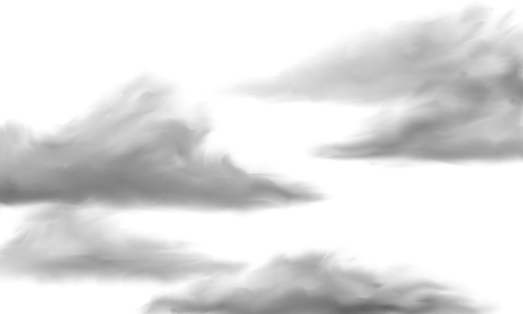 Grey cloud illustration on transparent background. png