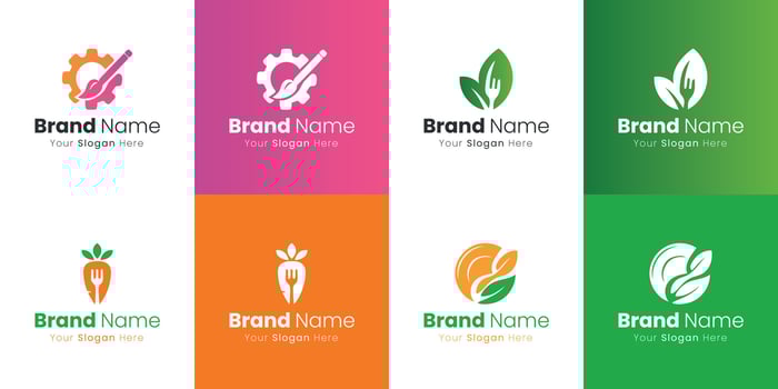 Creative Logo Designs Showcasing Brand Identity Through Unique Visual Elements vector