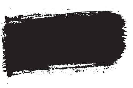 Large Black Paint Brush Stroke with Grunge Edges vector
