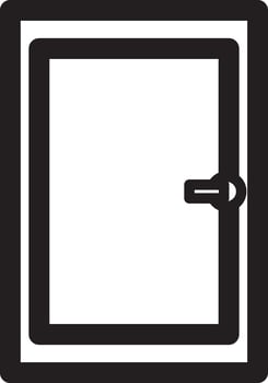square door icon vector