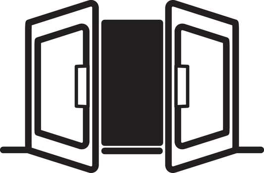 opened both door vector