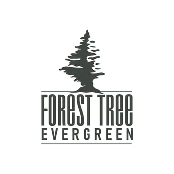 tree silhouette concept children playground logo natural tree concept as a playground and green forest tree nature as a product brand or poster illustration template vector