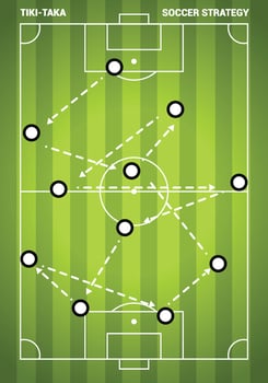 Soccer Field Illustration Concept vector