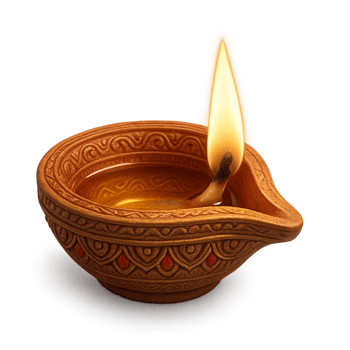 Diya lamp for diwali festival celebration png
