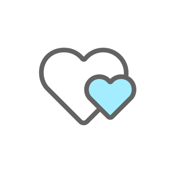 Blue White Hearts Icon png