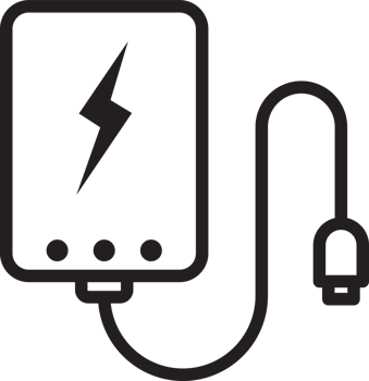 power bank outline icon for your web design, logo, UI. illustration png