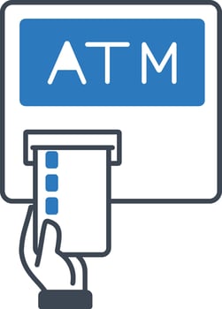 ATM Card Icon Banking and Finance Symbol vector