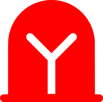 Red emergency fighing light siren icon png