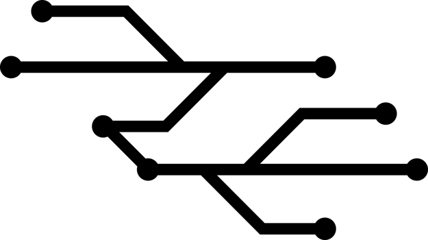 Black line circuit icon png