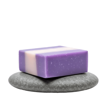 Lavender Soap on Grey Stone png