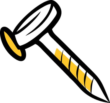 nail in the black color vector