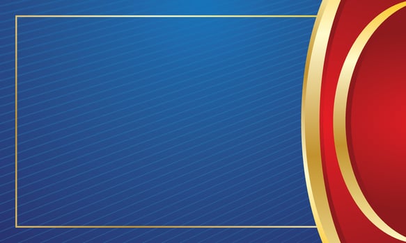Luxury red gold curves on blue certificate background vector