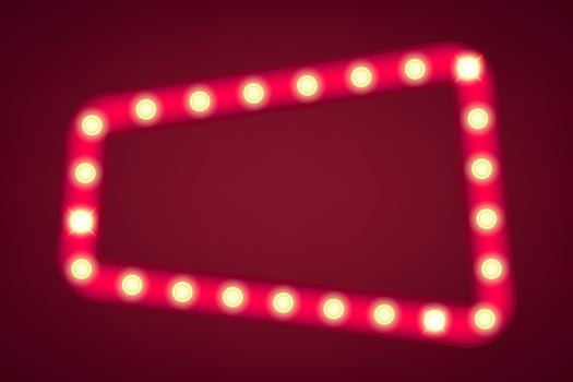 illuminated cinema frame. illustration with copy space vector
