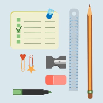 Stationery supplies for school and office vector
