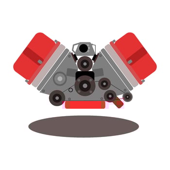 Two cylinder engine vector