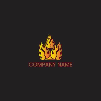 Fiery Logo for Business, Company Branding, Bold Flames, Emblem vector