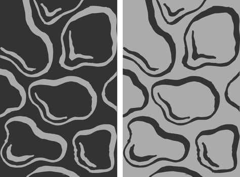 Two Tone Abstract Organic Shapes Pattern vector