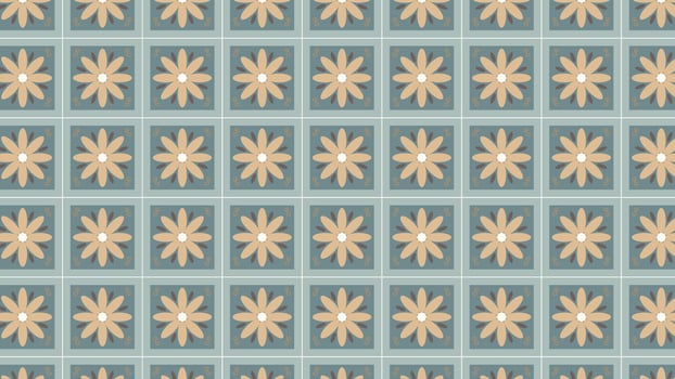 Repeating daisy tile background vector