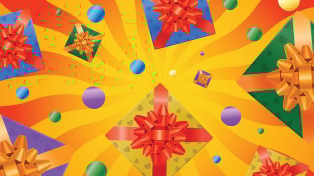 Floating party balloons background vector
