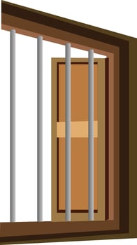 Wooden Window for cartoon.Empty window design vector