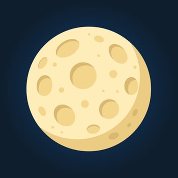 Stylized moon illustration vector