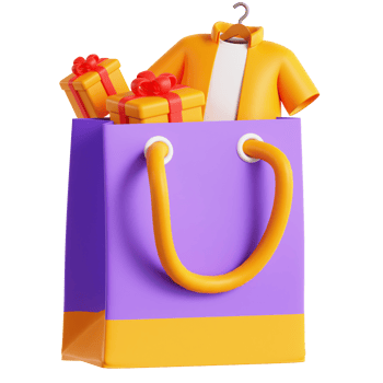 shopping bag with item png