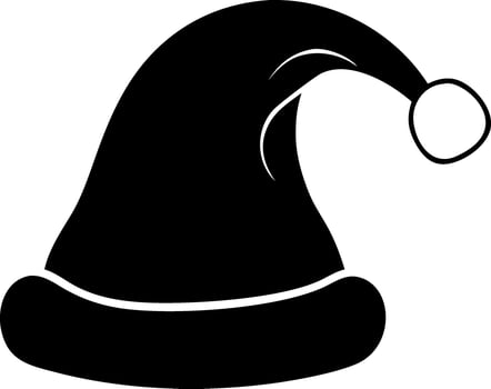 Cute Festive Santa Hat Clip Art vector