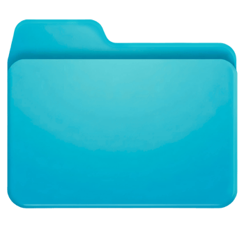 Light blue folder icon isolated on transparent background png