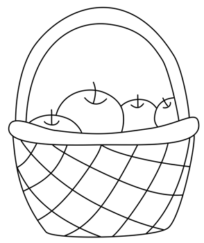 outline of fruit basket png