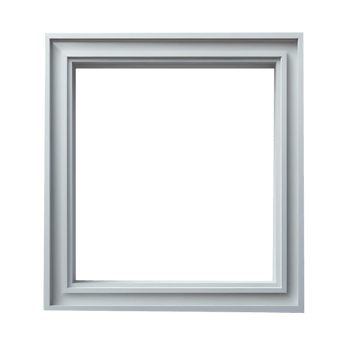 a white window frame on a transparent background png