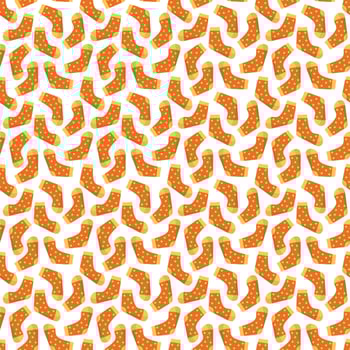 Seamless pattern with baby socks, kids clothing with dot design vector