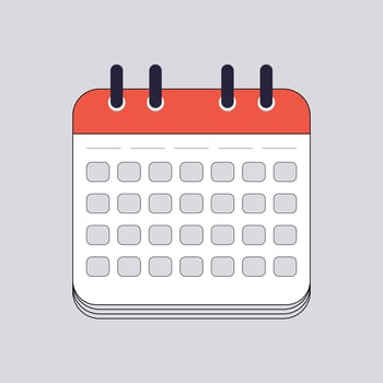Minimalist Flat Calendar Design Template Modern Schedule Layout vector