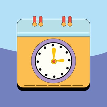 Flat Timetable Icon Schedule and Calendar Interface Design Illustration vector