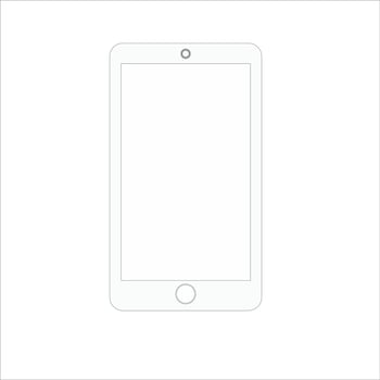 an iphone with a blank screen on a white background vector