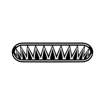 Geometric Spiral Emblem, Minimalist - Oval vector