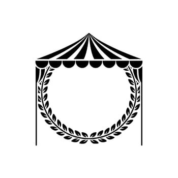 Elegant Canopy Emblem, Vintage Style, Decorative Border vector