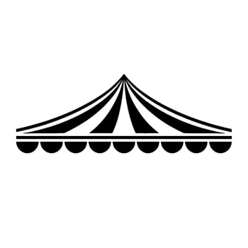 Minimalist Tent Silhouette, Geometric Shade, Modern Emblem vector
