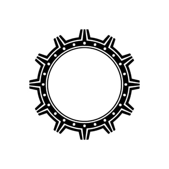Minimalist Gear - Circular Mechanism, Industrial vector