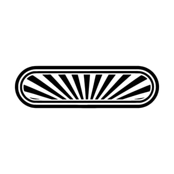 Abstract Radiance Minimalist Oval with Sunburst Detail vector