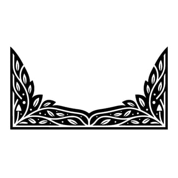 Elegant Botanical Frame, Minimalist - Foliage - Floral vector