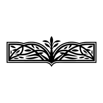 Elegant Botanical Border, Vintage Element - Celtic vector