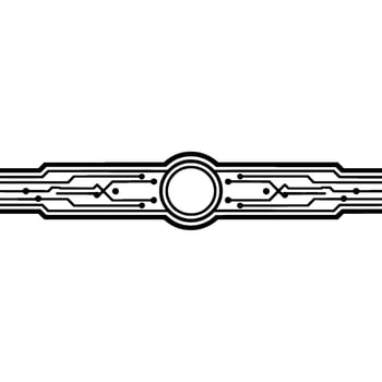 Retro Circuit Border Geometric Tech vector