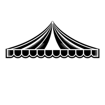 Minimalist Tent Silhouette, Geometric Shade vector