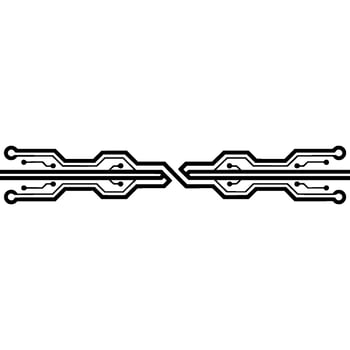 Interconnected Circuit Border, Digital Divide, Modern vector