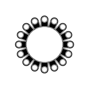 Circular Connection Minimalist Group vector