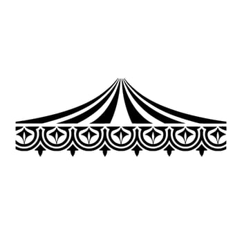 Geometric Tent Ornament, Vintage Element vector