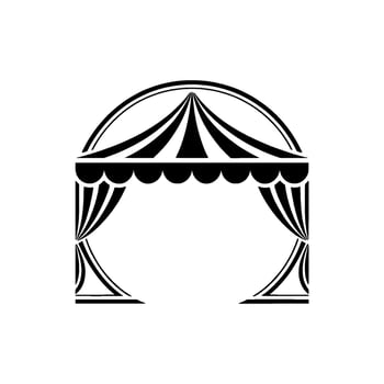 Elegant Arch Tent, Minimalist, Event Backdrop vector