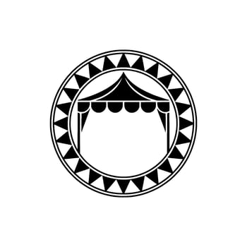 Minimalist Tent Emblem, Festive Gathering vector