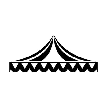 Minimalist Tent Silhouette, Geometric vector